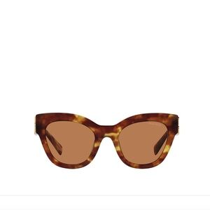 NWT Miu Miu Cat Eye Sunglasses, 51mm - Havanna/Orange Solid